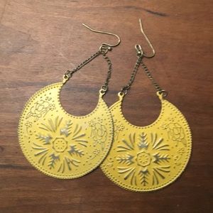 Vintage embossed dangle earrings